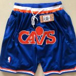 NBA Cleveland Cavaliers 1988-1989 Just Don Shorts Bleu